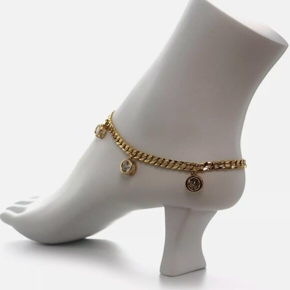 5mm Italian Cuban Ladies 14k Anklet Bracelet